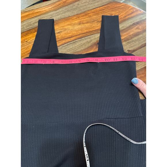 Reformation Cassi Black Square Neck Ribbed Knit Midi Size S - Picture 10 of 15